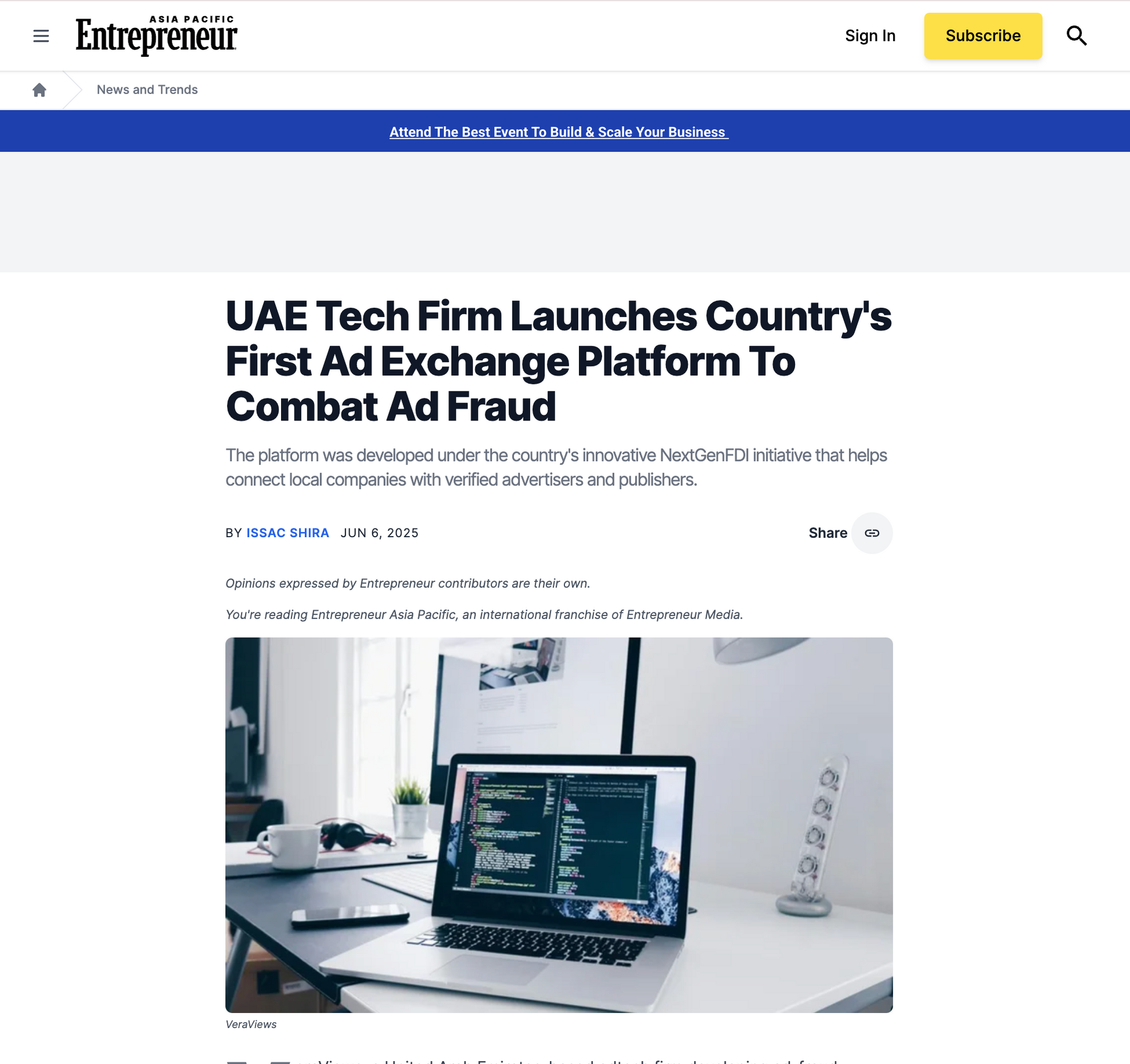 Entrepreneur Asia Pacific - Guaranteed Placement
