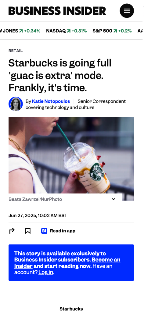 Business Insider - Guaranteed Placement